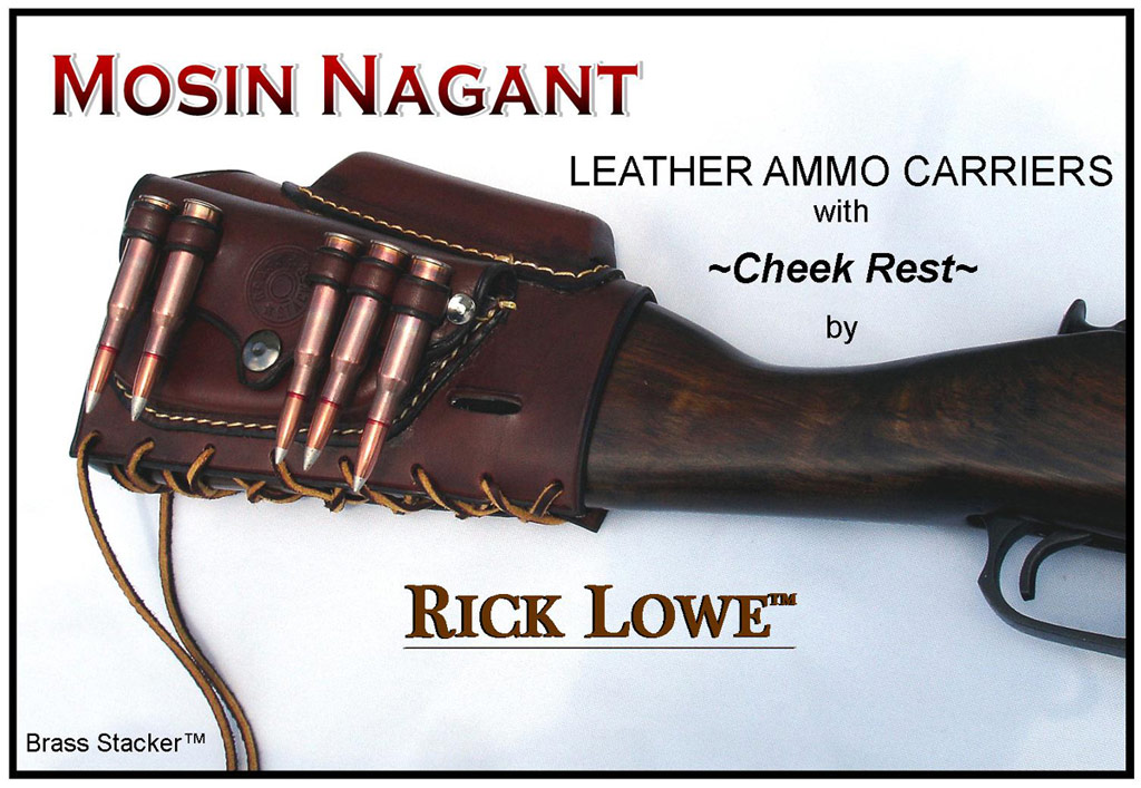 Brass Stacker™ RLO Custom Leather Mosin Nagant Ammo Carriers