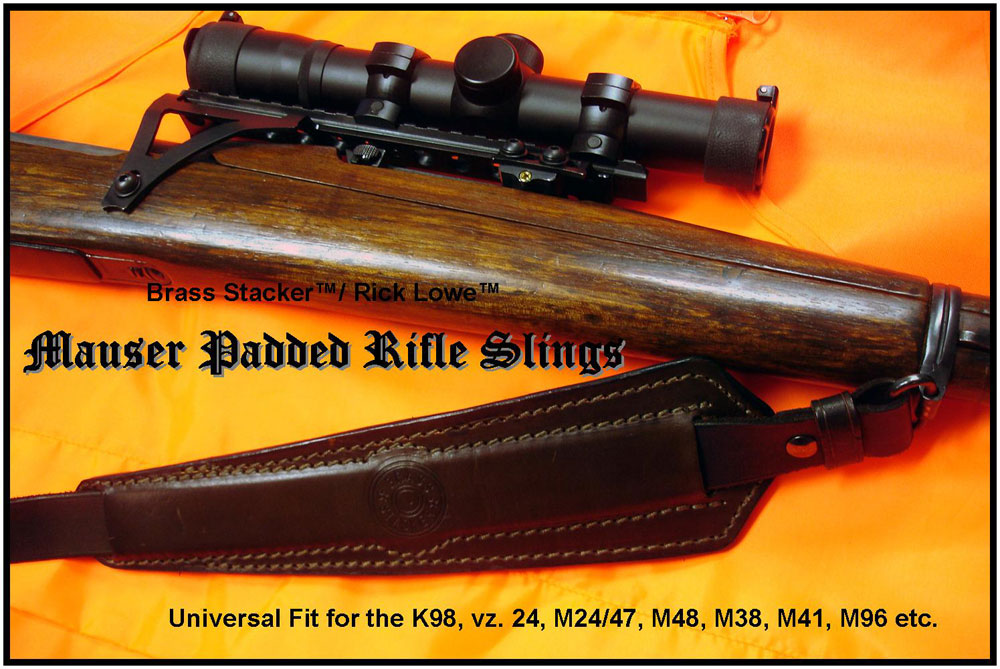 Brass Stacker™ RLO Custom Leather Mauser Rifle Sling